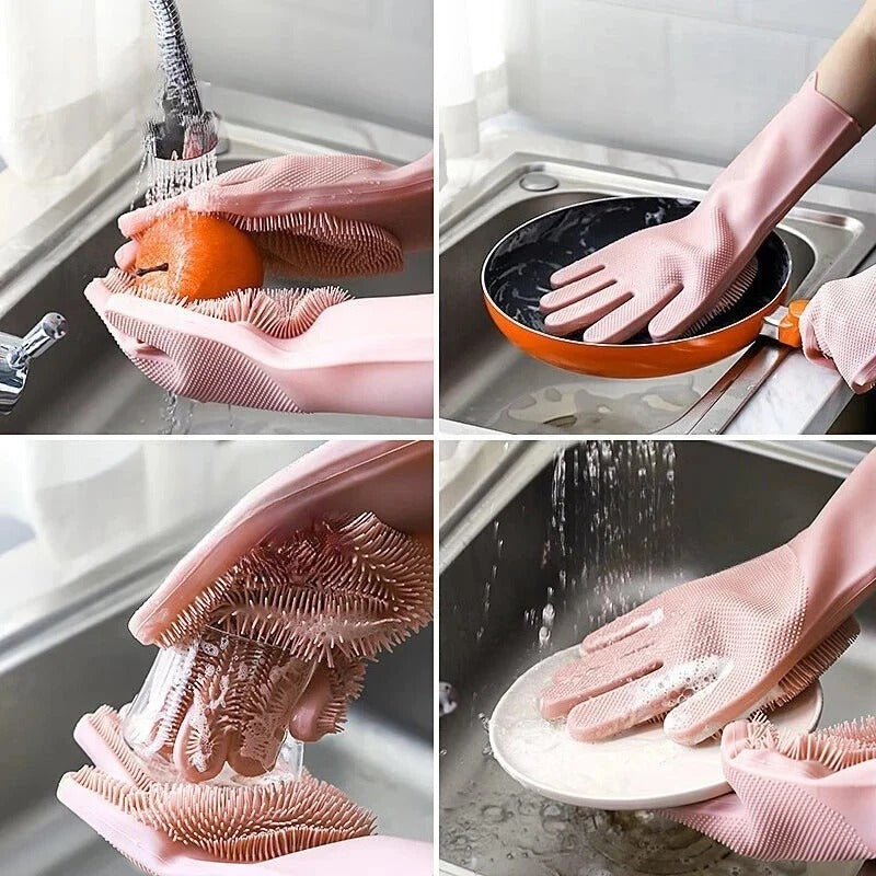 Silicone Dish Scrubbing Gloves