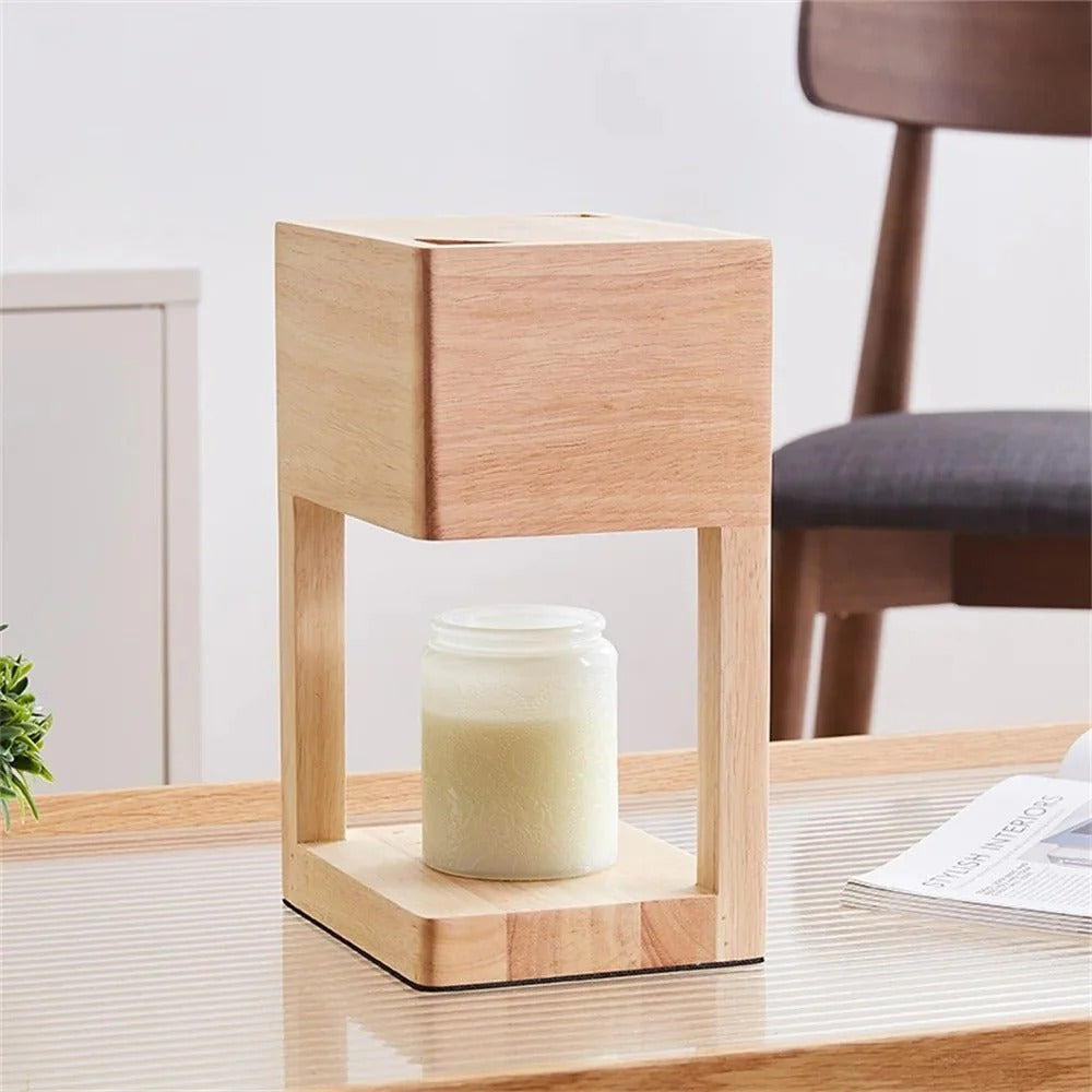 Wooden Candle Warmer Lamp