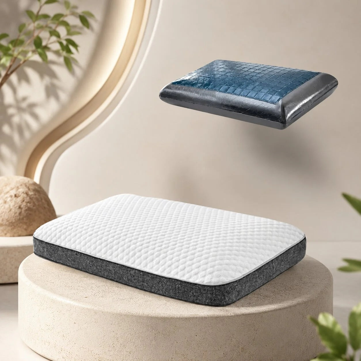 Ergonomic Cooling Gel Neck Pillow