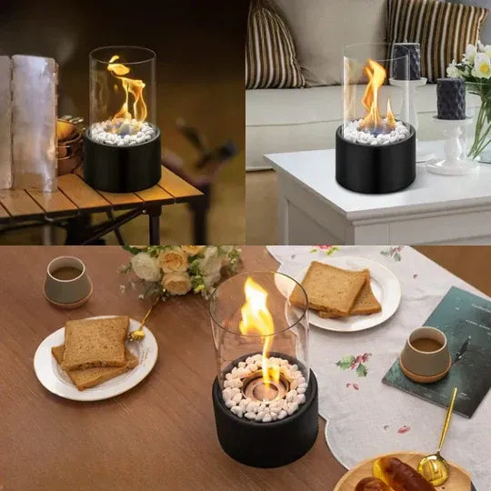 Cordless LED Flame Effect Table Lamp