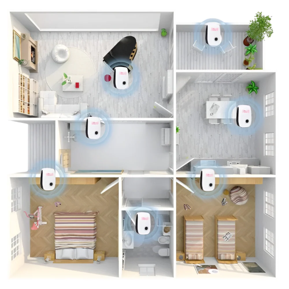 Pest Repeller Ultrasonic Device Indoor Plug In