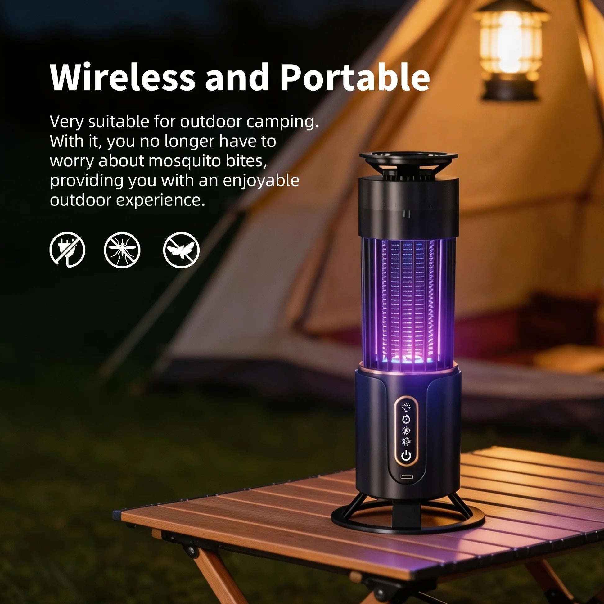 Automatic Mosquito Lamp with Silent Insect Trap