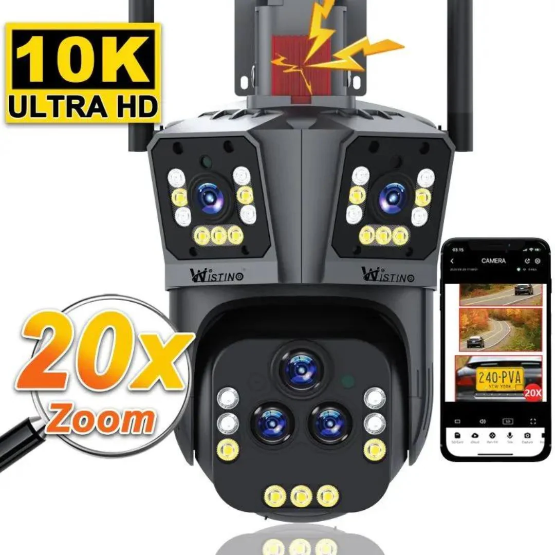 5-Lens WiFi Security Camera with 20x Zoom