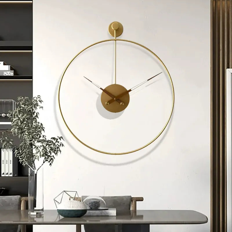 Large Silent Wall Clock – Classic Design with Pendulum