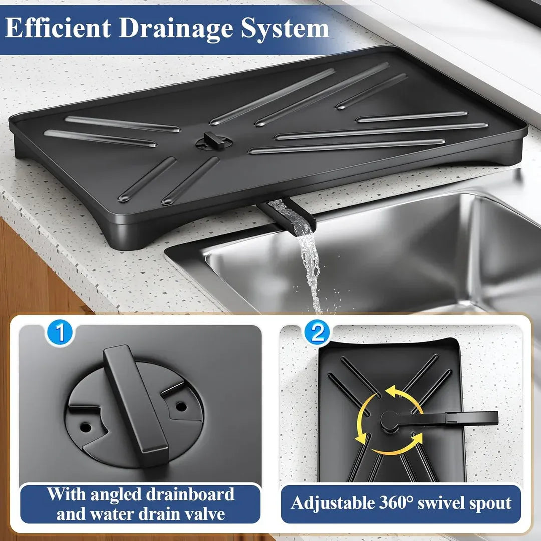 Dish Drying Rack with Drainboard