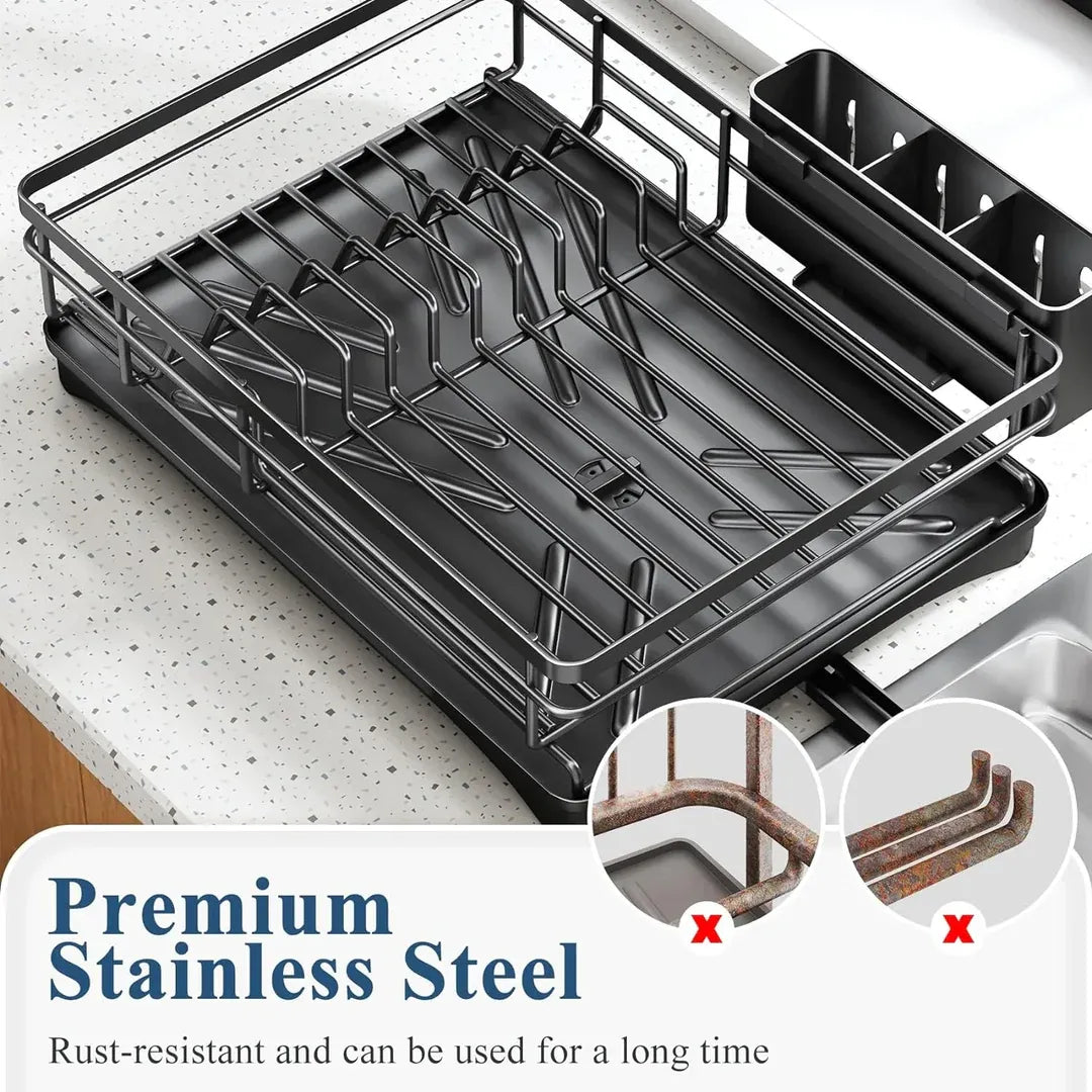 Dish Drying Rack with Drainboard