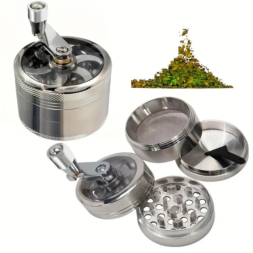 Stainless Steel Spice Mill with Crank