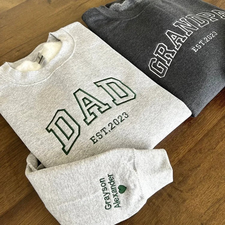 Personalised Embroidered Family Names Sweatshirt