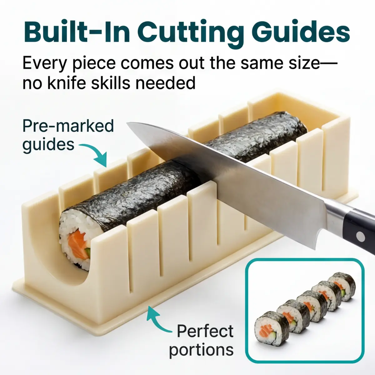 Sushi Mould Set with Cutting Guides