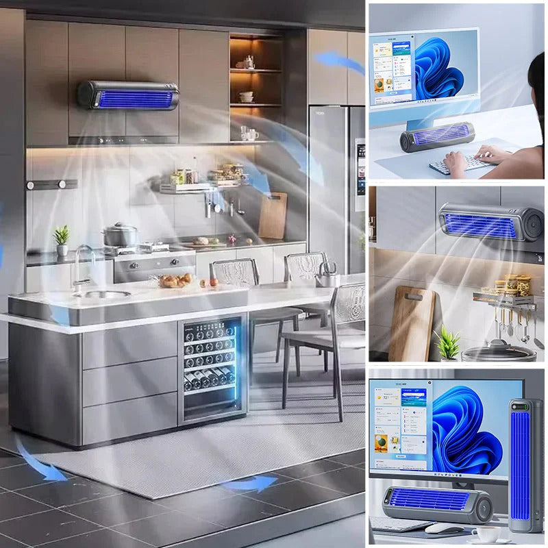 Portable Wireless Rechargeable Bladeless Air Cooler Fan for Home and Office