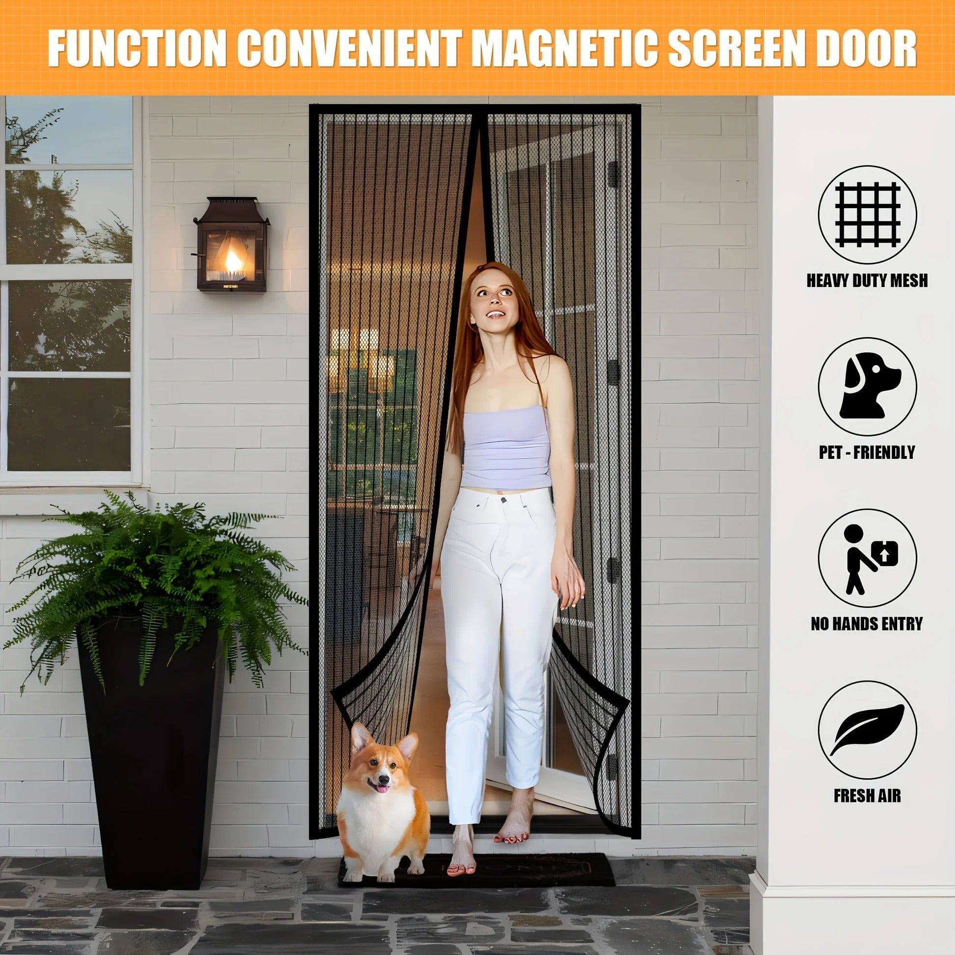 Self-Closing Magnetic Insect Screen Door