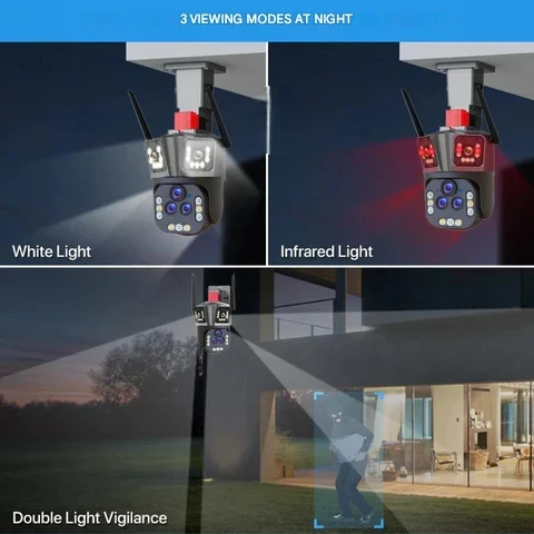5-Lens WiFi Security Camera with 20x Zoom