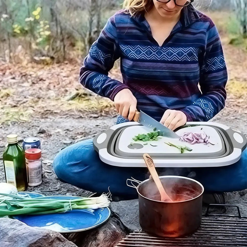 Foldable Washing-Up Bowl with Drain Plug