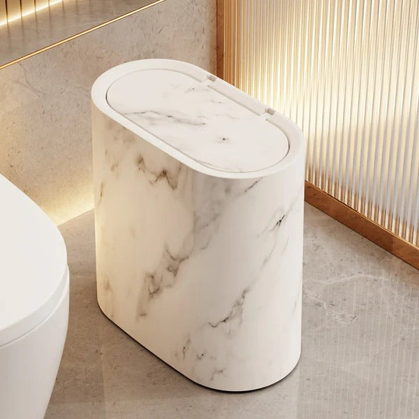 Marble Design Waste Bin with Lid
