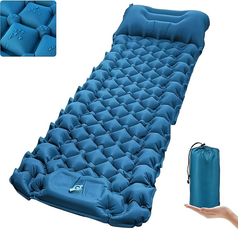 Inflatable Sleeping Mat with Built-In Foot Pump