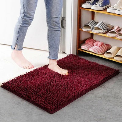 Soft Chenille Bath Mat with Memory Foam