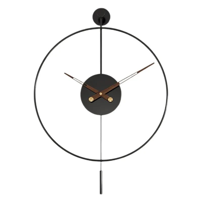 Large Silent Wall Clock – Classic Design with Pendulum