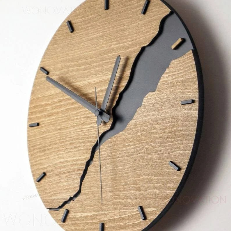 Wooden Minimalist Wall Clock