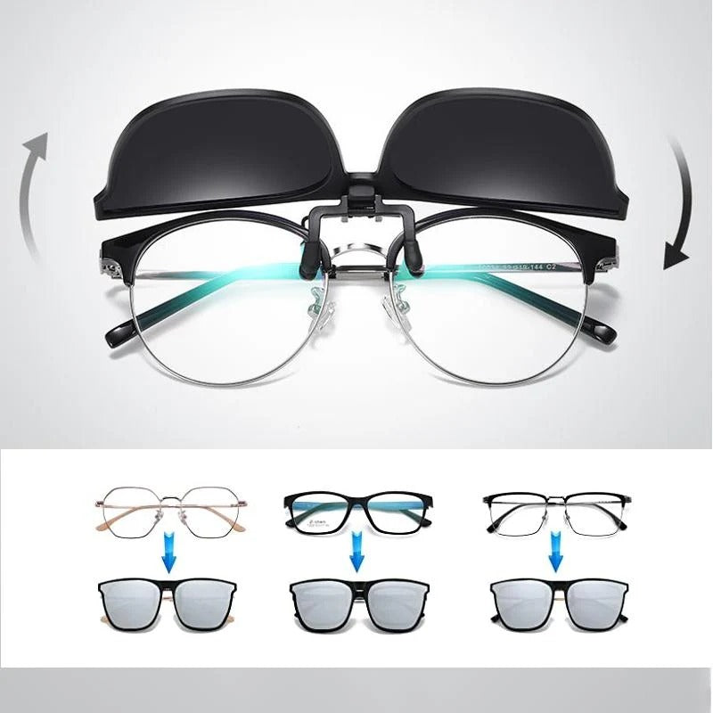 Polarized Clip-On Flip-Up Sunglasses