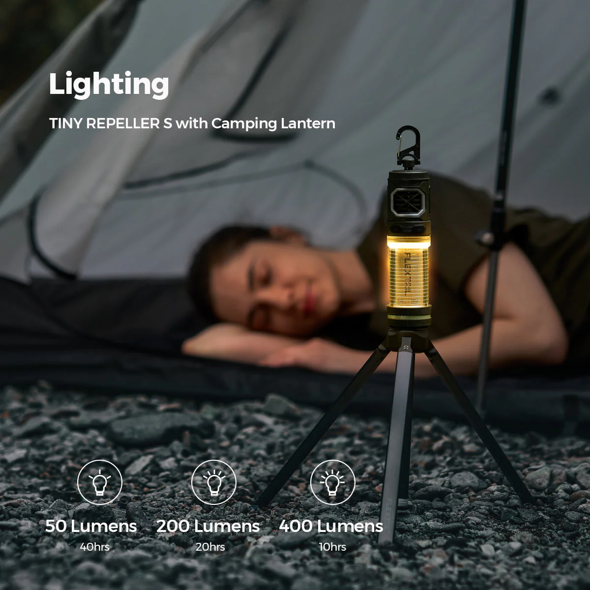 2-in-1 Mosquito Repeller and LED Camping Light