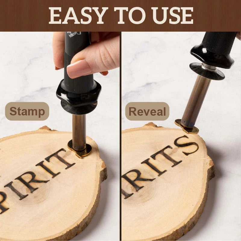 Wood Burning Stamp Set with Soldering Iron