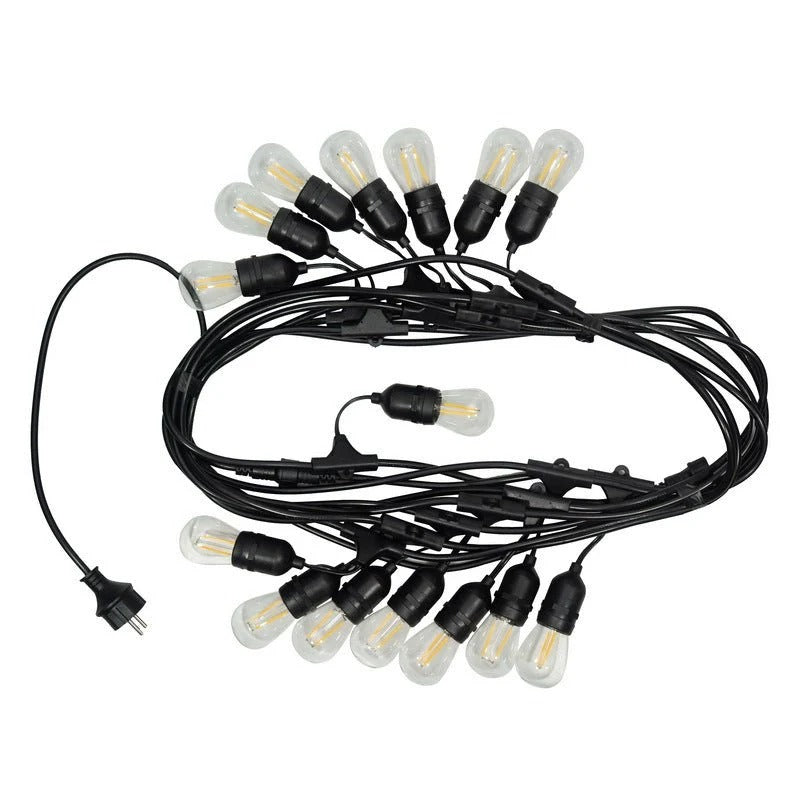 Outdoor Festoon String Lights (15 m, 15 Bulbs)