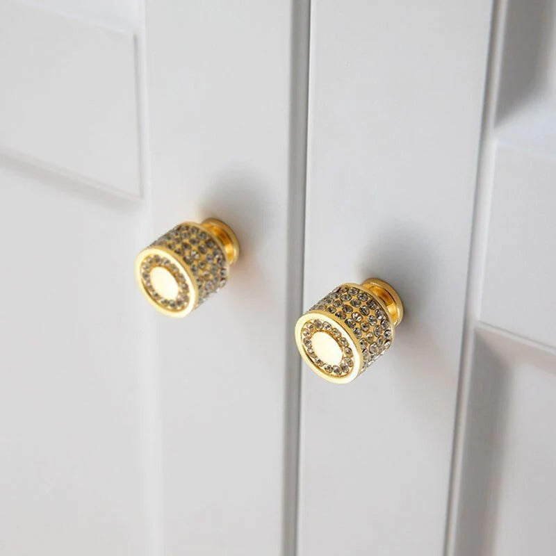 Crystal Brass Cabinet Knobs (2-Pack)