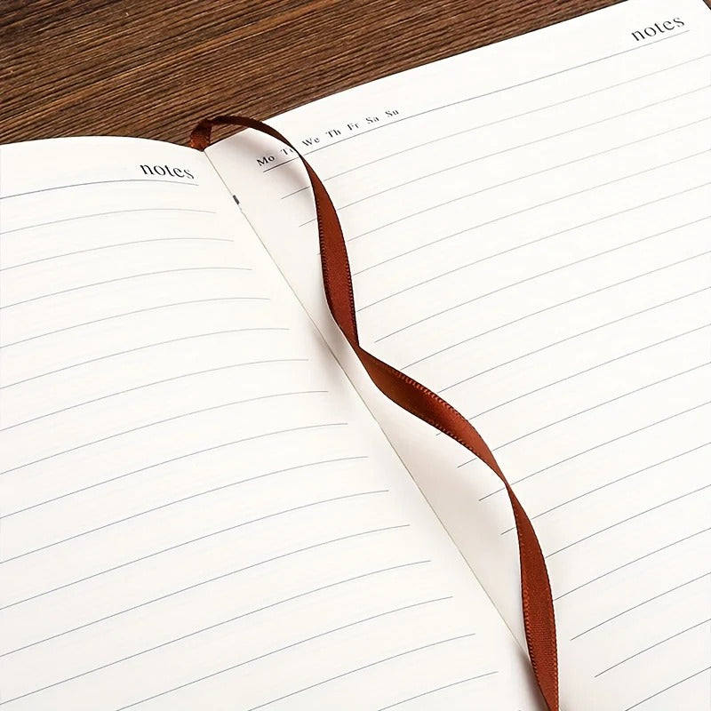 360-Page Faux Leather Notebook with Bookmark