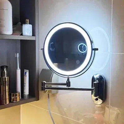 Wall-Mounted Magnifying LED Makeup Mirror