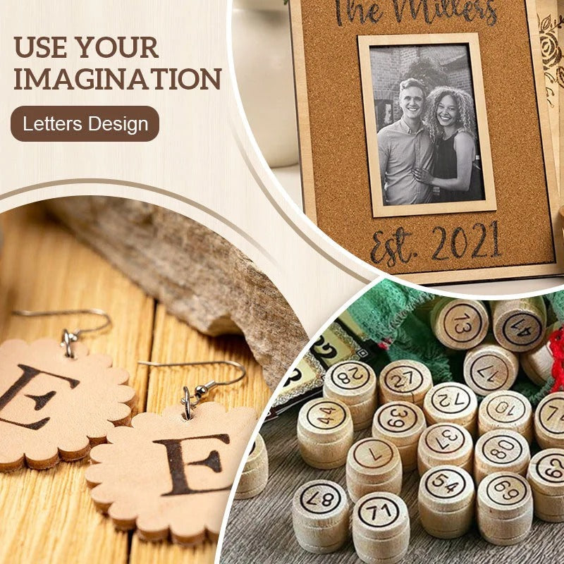 Wood Burning Stamp Set with Soldering Iron