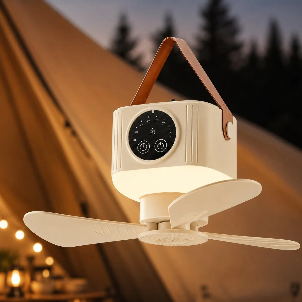 Camping Fan with LED Light