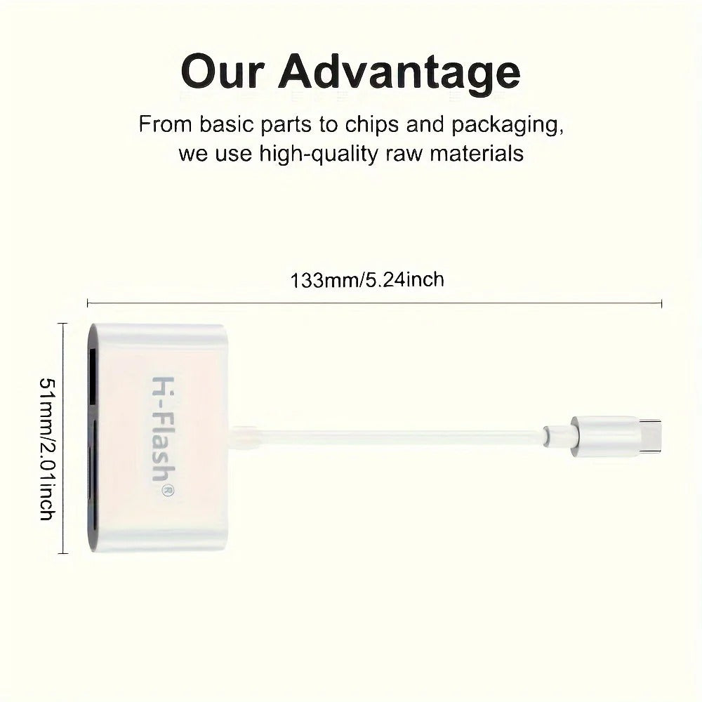 3-in-1 USB-C Card Reader