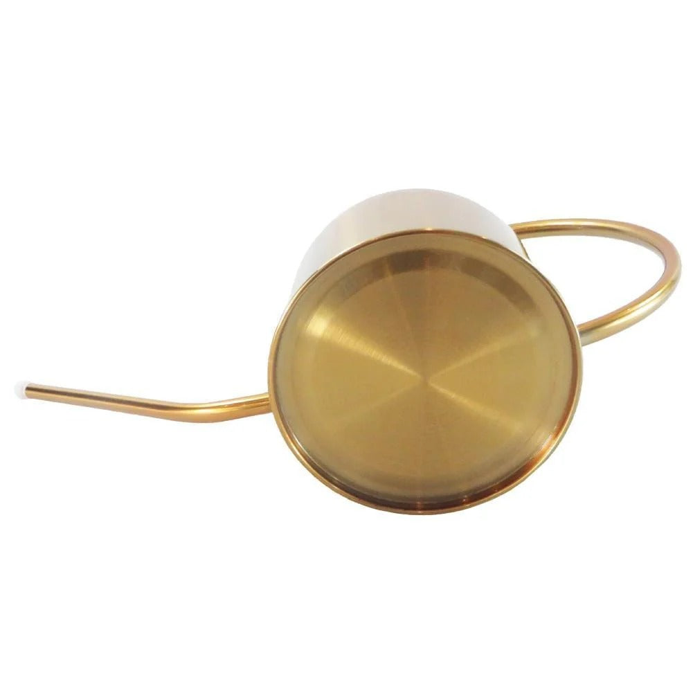 Oval Gold Stainless Steel Watering Can
