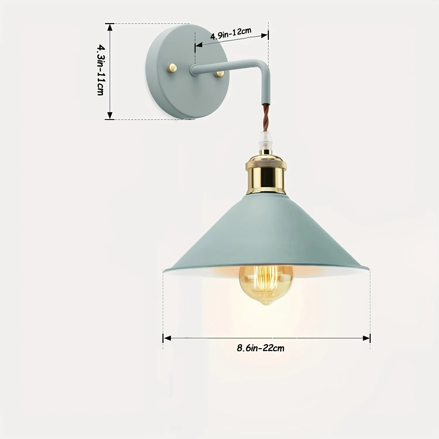 Modern Metal Wall Sconce Industrial Oil-Rubbed Wall Light Fixture