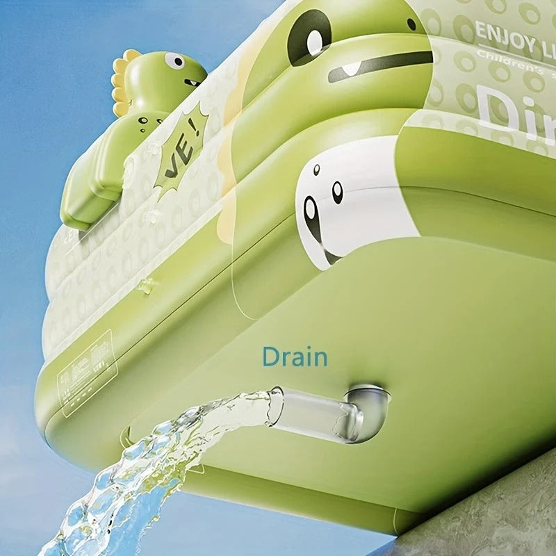 Inflatable Kids' Pool with Sun Canopy (Dino Design)
