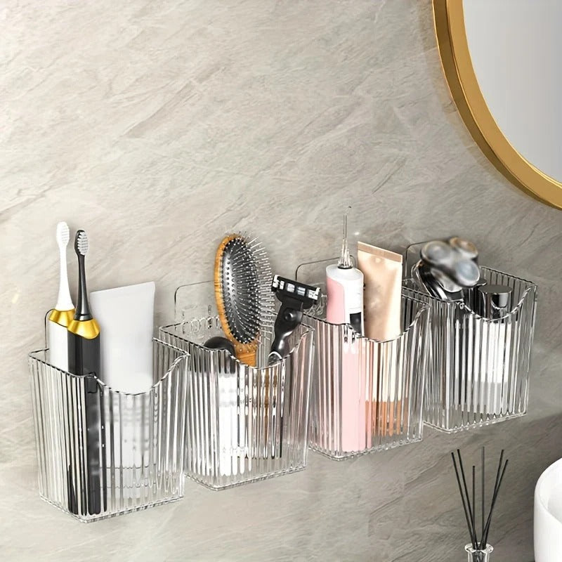 No-Drill Bathroom Wall Shelf