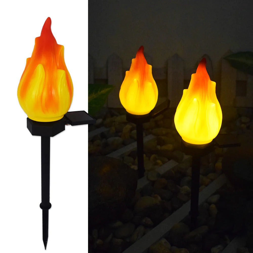 Solar LED Garden Stake Yellow and Red