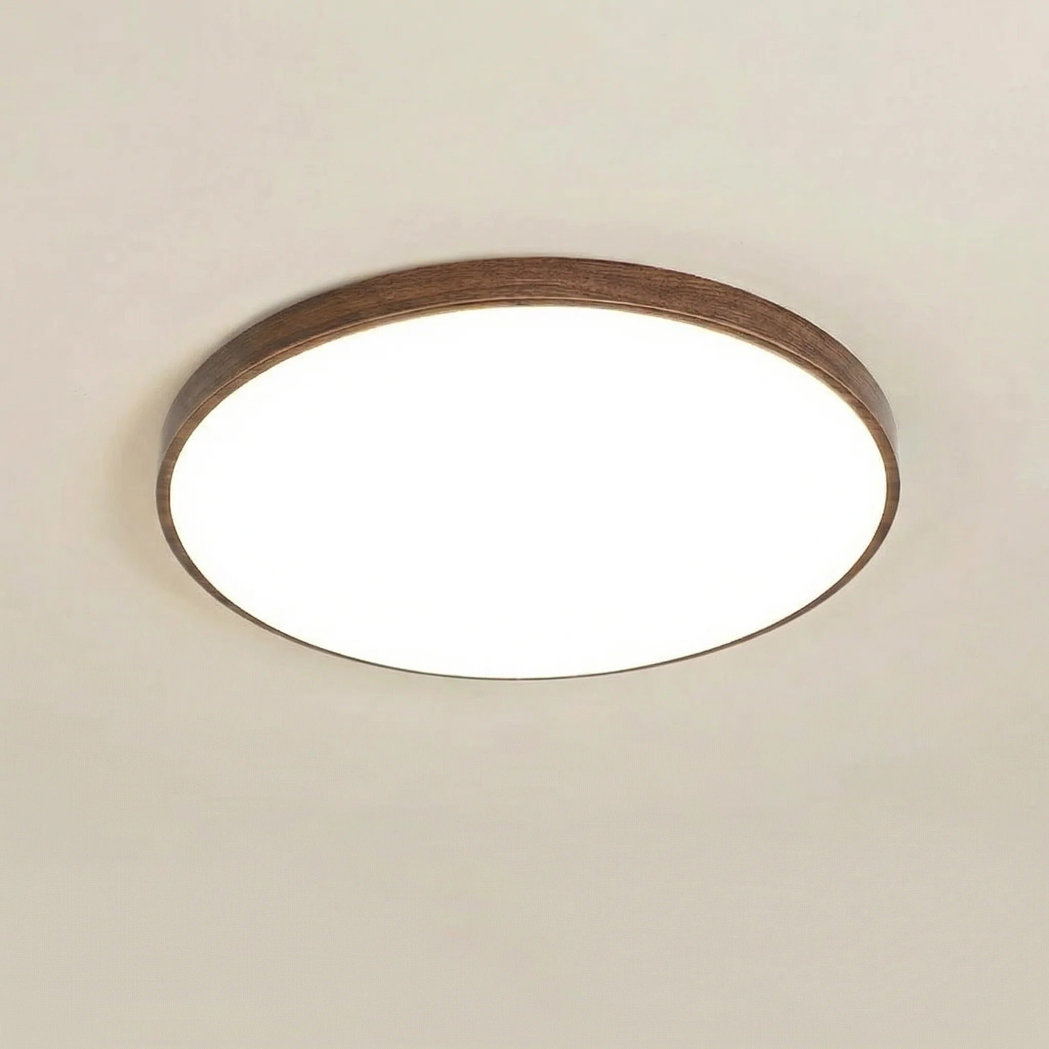 LED Ceiling Light 40cm | Wood Trim, Three-Colour