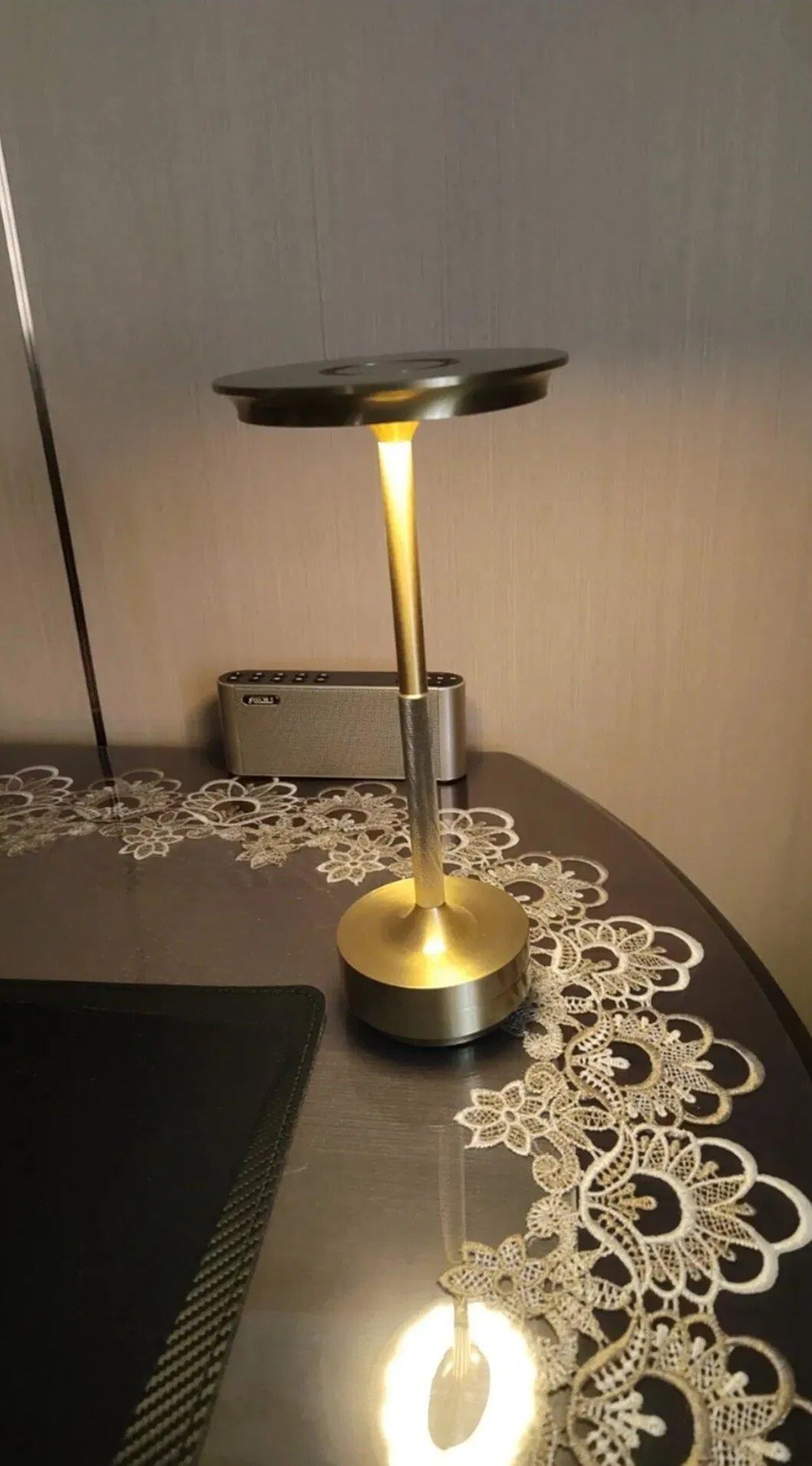 LED Table Lamp Aluminum & Acrylic Dimmable · USB-C Rechargeable