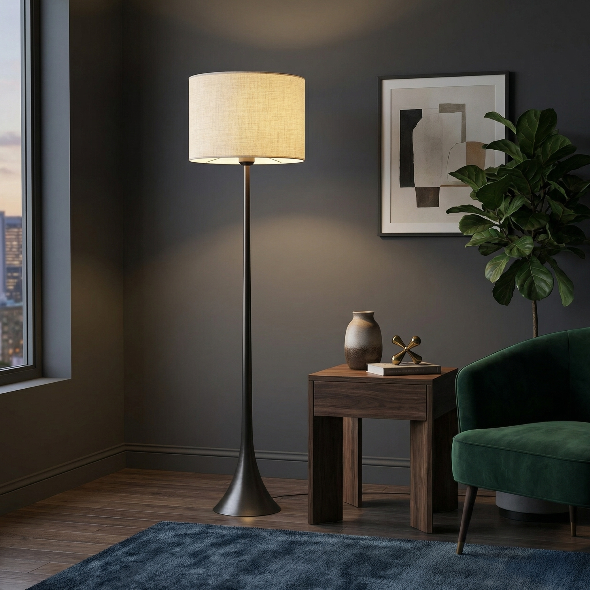 Anderos Silk Floor Lamp – Minimalist Design