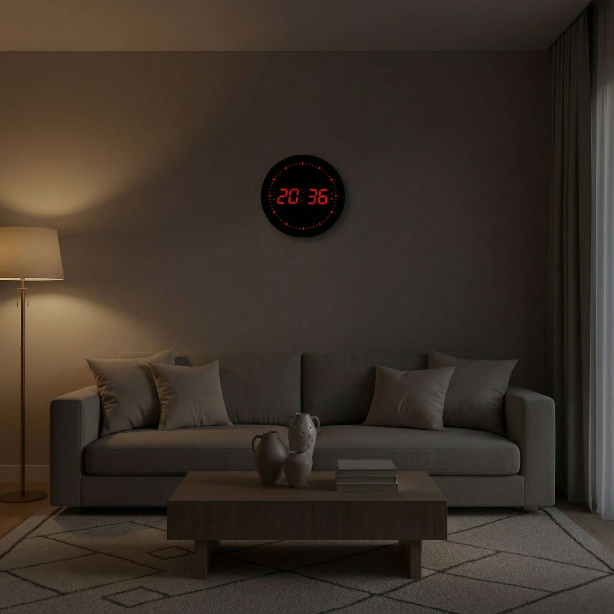 Digital Wall Clock – LED Display