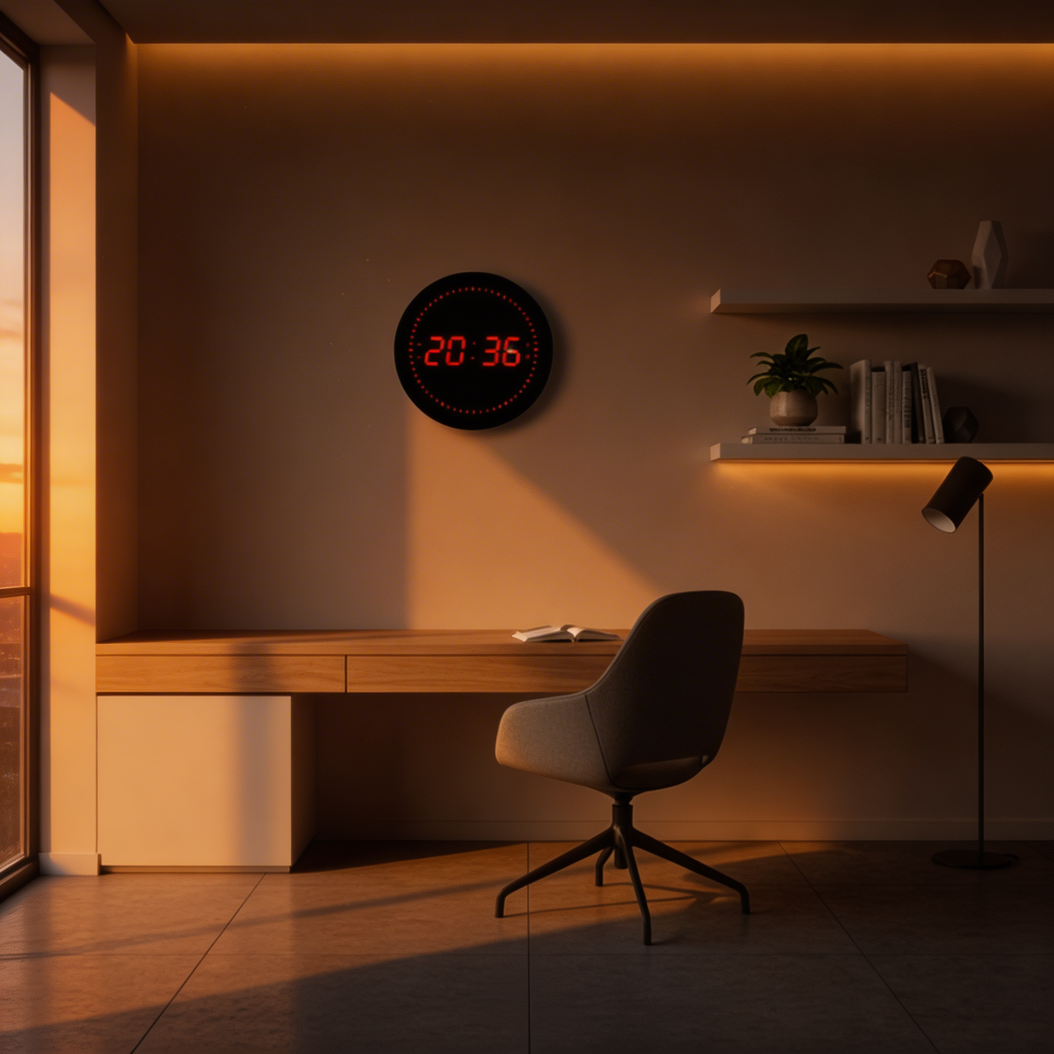 Digital Wall Clock – LED Display