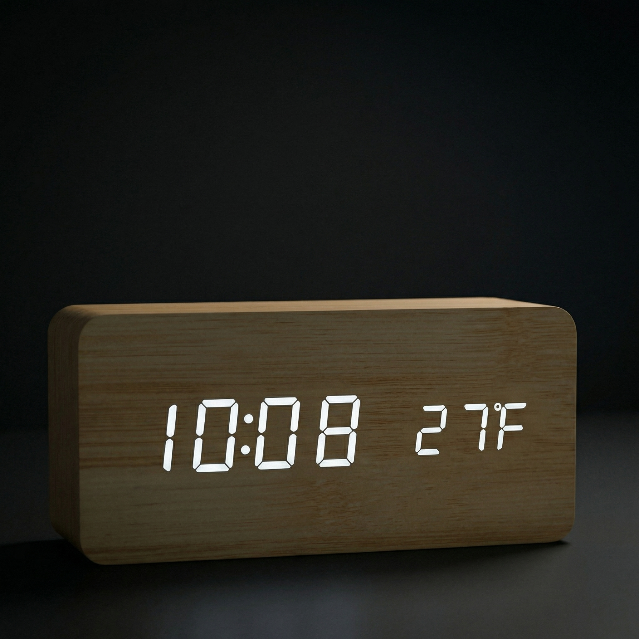 Multifunctional Digital Alarm Clock with Wireless Charging – LED Display