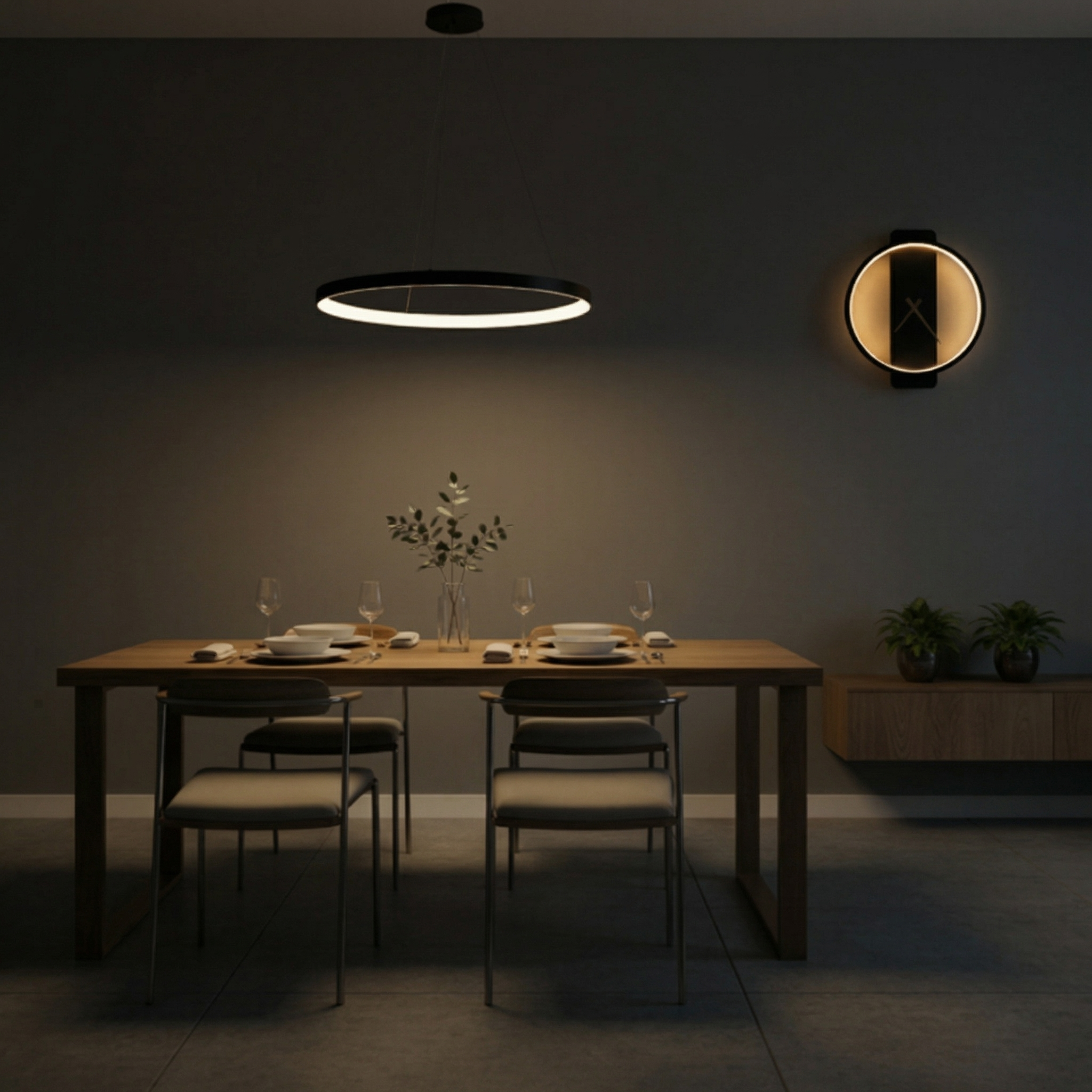 Sussy LED Wall Clock with Lighting – 2-in-1 Design