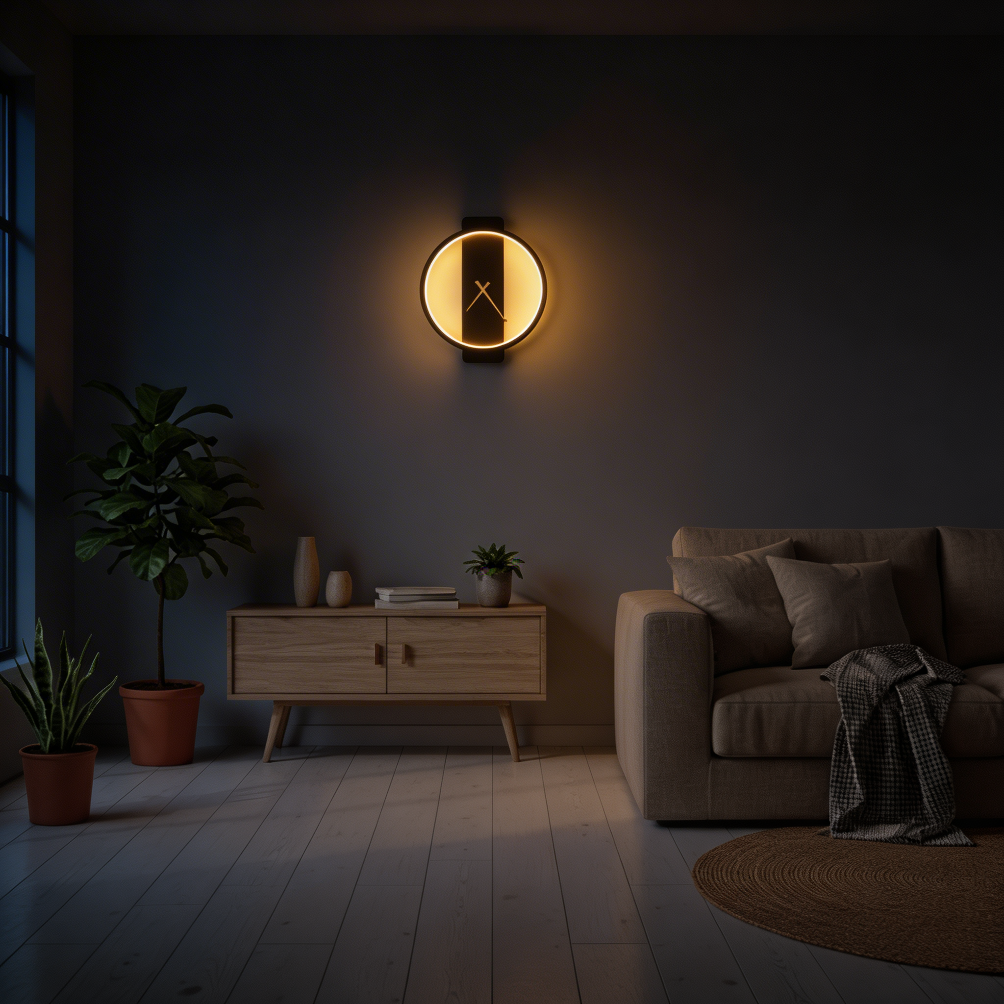 Sussy LED Wall Clock with Lighting – 2-in-1 Design