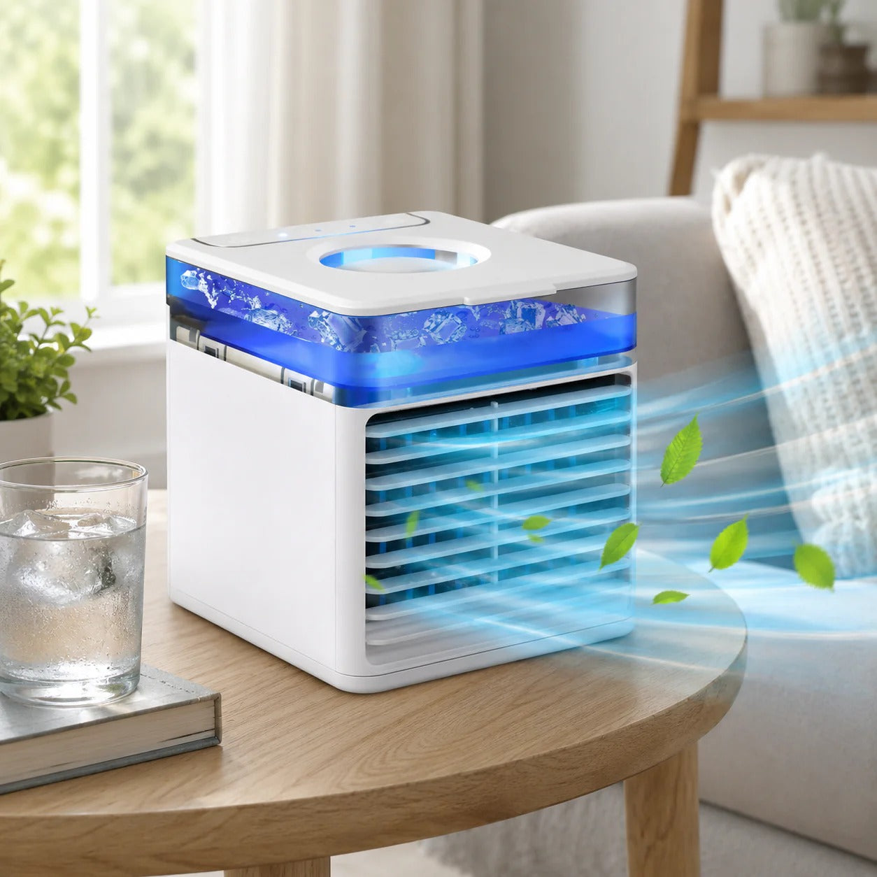 Portable Evaporative Air Cooler & Humidifying Fan for Any Room