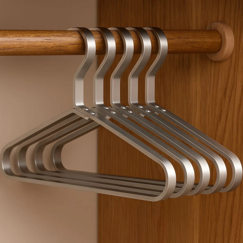 Quenva – Slimline Aluminum Clothes Hangers (Set of 5)