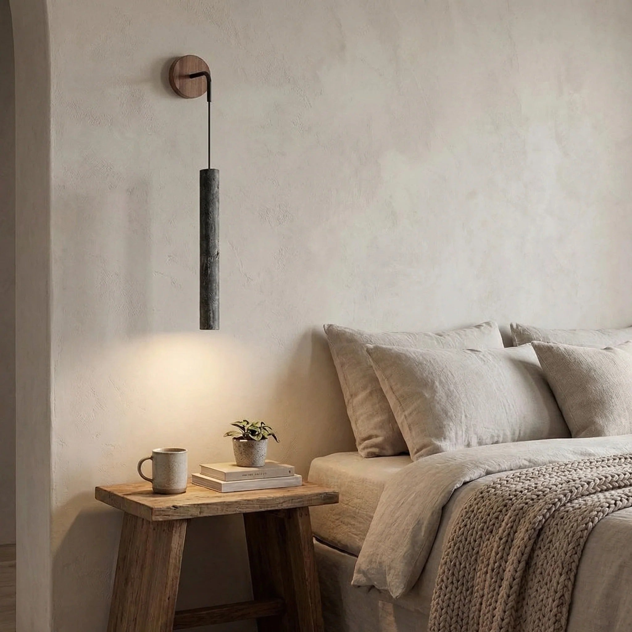 Travertine Tube Wall Lamp