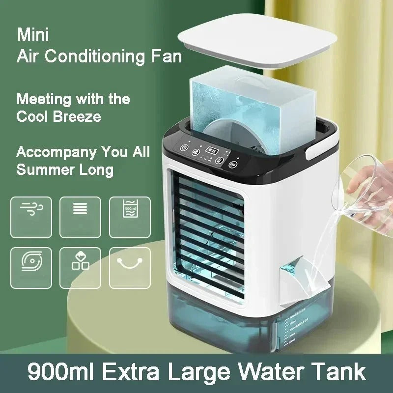 Ultrasonic Misting Portable Air Cooler with LED Night Light Feature