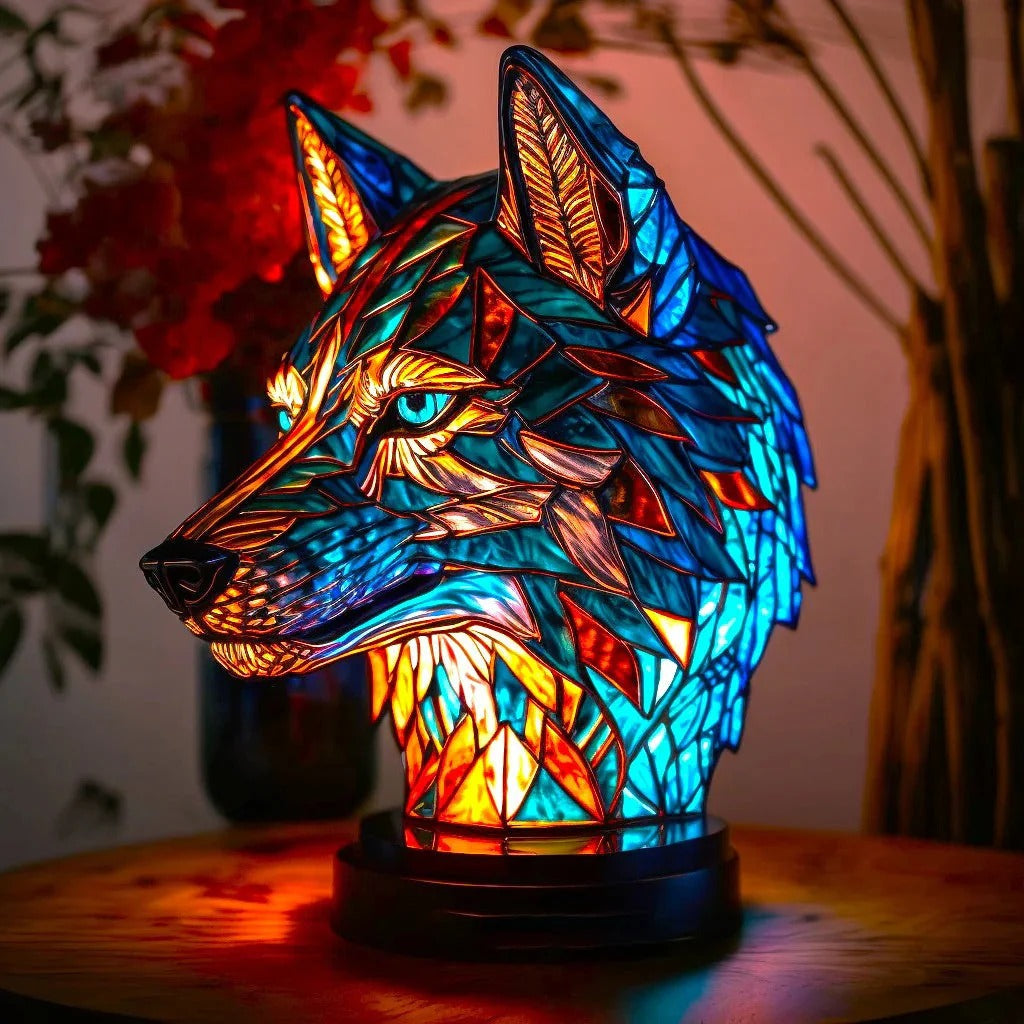 Stained Glass Animal Table Lamp